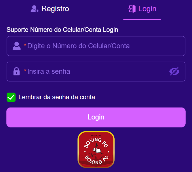 Login seguro na boxingpg.com